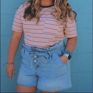 Roolee Pink striped shirt. Worn once